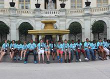Group of students outside in the RPI STEP program