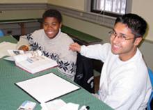 Two students involved in the Tutor Time program